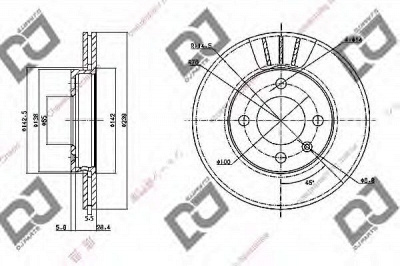 DJ PARTS bd1175 -  Тормозной диск